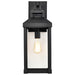 SATCO/NUVO Corning 1-Light Large Wall Lantern Matte Black With Clear Glass (60-7372)