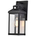 SATCO/NUVO Corning 1-Light Medium Wall Lantern Matte Black With Clear Glass (60-7371)