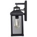 SATCO/NUVO Corning 1-Light Medium Wall Lantern Matte Black With Clear Glass (60-7371)