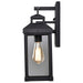 SATCO/NUVO Corning 1-Light Medium Wall Lantern Matte Black With Clear Glass (60-7371)