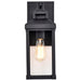 SATCO/NUVO Corning 1-Light Medium Wall Lantern Matte Black With Clear Glass (60-7371)
