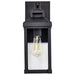 SATCO/NUVO Corning 1-Light Medium Wall Lantern Matte Black With Clear Glass (60-7371)