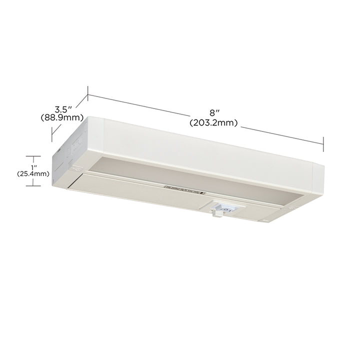 SATCO/NUVO CounterQuick 5W 8 Inch LED White Under Cabinet Light CCT Selectable 40000 Hours (63-500)