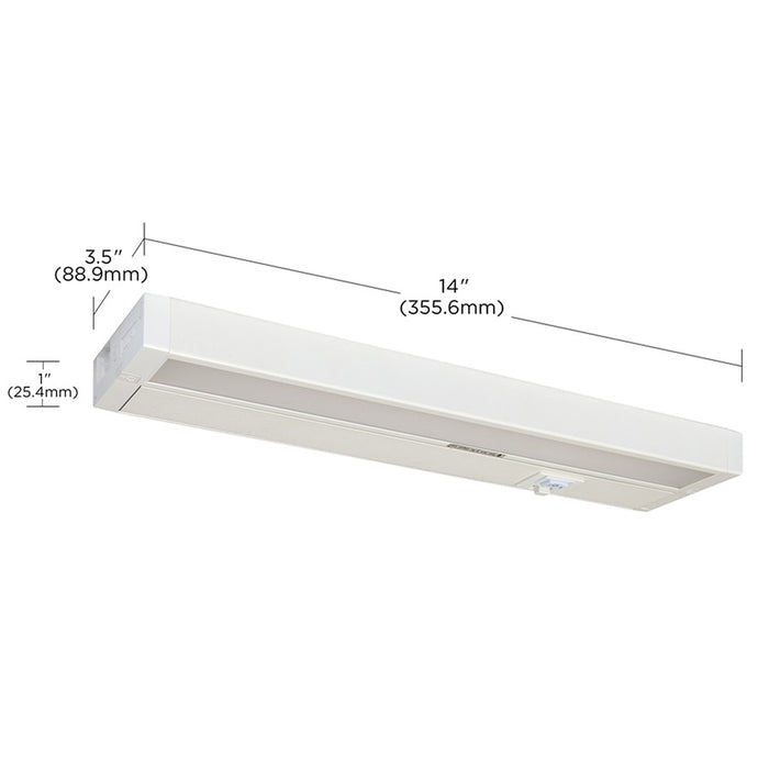 SATCO/NUVO CounterQuick 9W 14 Inch LED White Under Cabinet Light CCT Selectable 40000 Hours (63-502)