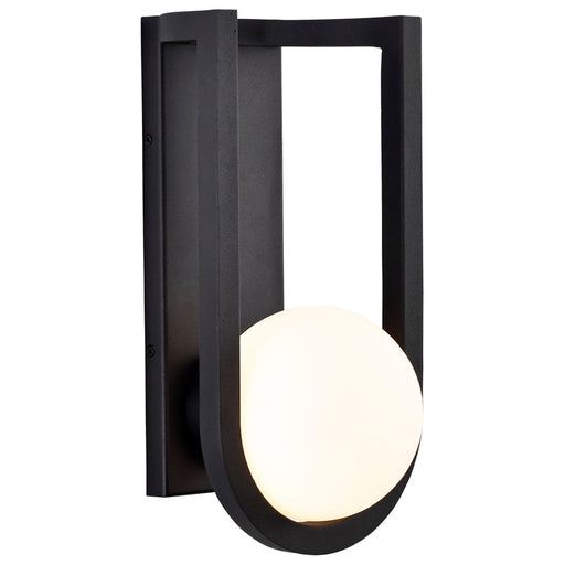 SATCO/NUVO Cradle 6W LED Large Wall Lantern Matte Black With White Opal Glass (62-1620)