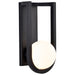 SATCO/NUVO Cradle 6W LED Large Wall Lantern Matte Black With White Opal Glass (62-1620)
