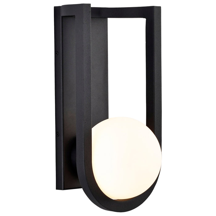 SATCO/NUVO Cradle 6W LED Large Wall Lantern Matte Black With White Opal Glass (62-1620)