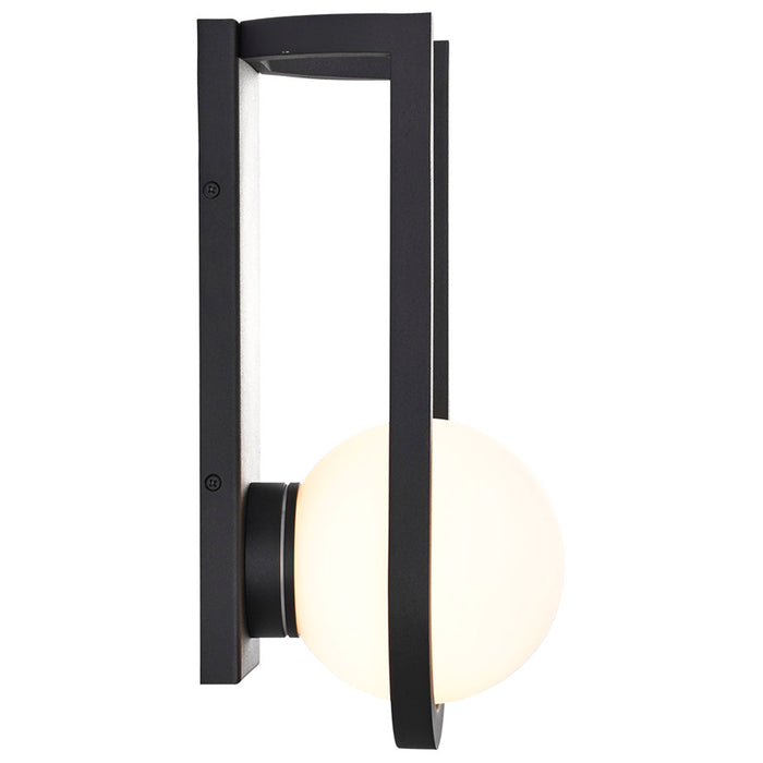 SATCO/NUVO Cradle 6W LED Large Wall Lantern Matte Black With White Opal Glass (62-1620)