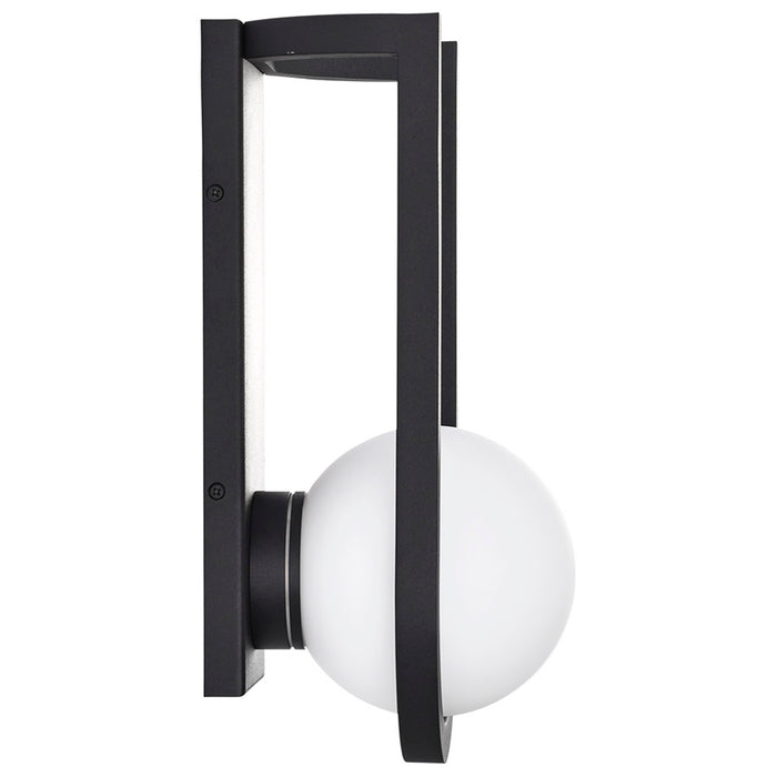 SATCO/NUVO Cradle 6W LED Large Wall Lantern Matte Black With White Opal Glass (62-1620)
