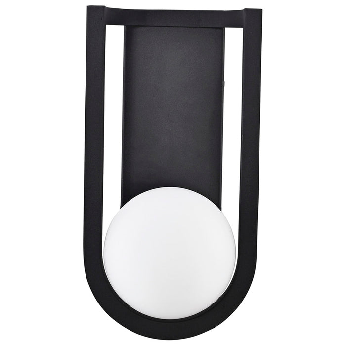 SATCO/NUVO Cradle 6W LED Large Wall Lantern Matte Black With White Opal Glass (62-1620)
