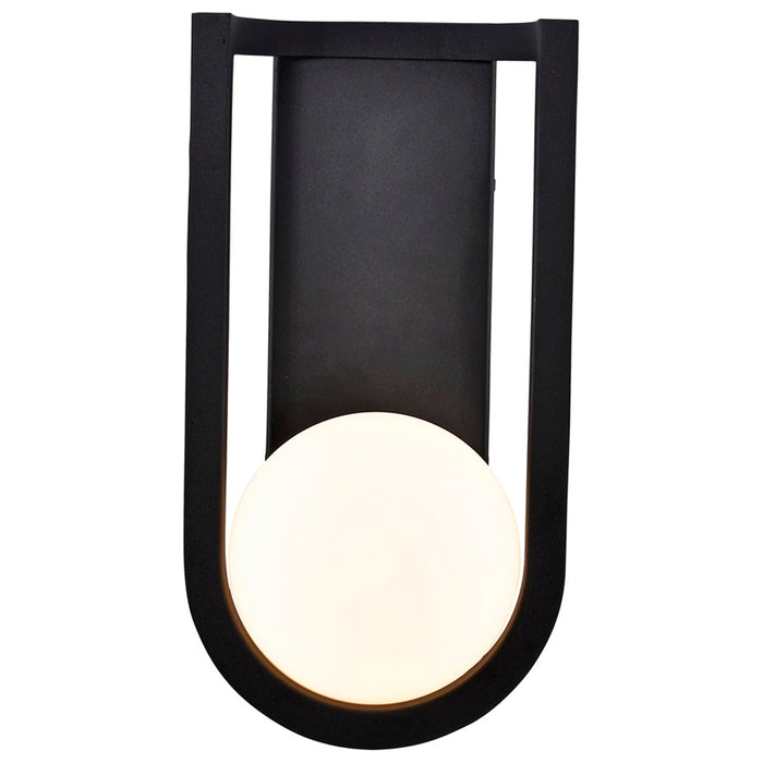 SATCO/NUVO Cradle 6W LED Large Wall Lantern Matte Black With White Opal Glass (62-1620)