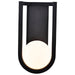 SATCO/NUVO Cradle 6W LED Large Wall Lantern Matte Black With White Opal Glass (62-1620)