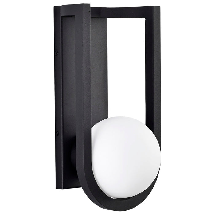 SATCO/NUVO Cradle 6W LED Large Wall Lantern Matte Black With White Opal Glass (62-1620)