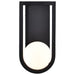 SATCO/NUVO Cradle 6W LED Medium Wall Lantern Matte Black With White Opal Glass (62-1619)