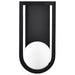 SATCO/NUVO Cradle 6W LED Medium Wall Lantern Matte Black With White Opal Glass (62-1619)