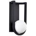 SATCO/NUVO Cradle 6W LED Medium Wall Lantern Matte Black With White Opal Glass (62-1619)