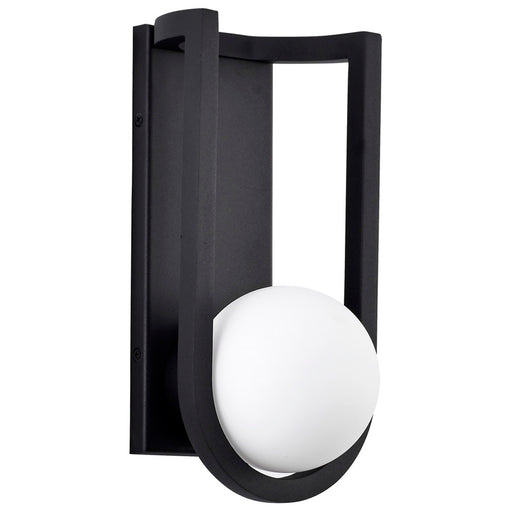 SATCO/NUVO Cradle 6W LED Medium Wall Lantern Matte Black With White Opal Glass (62-1619)