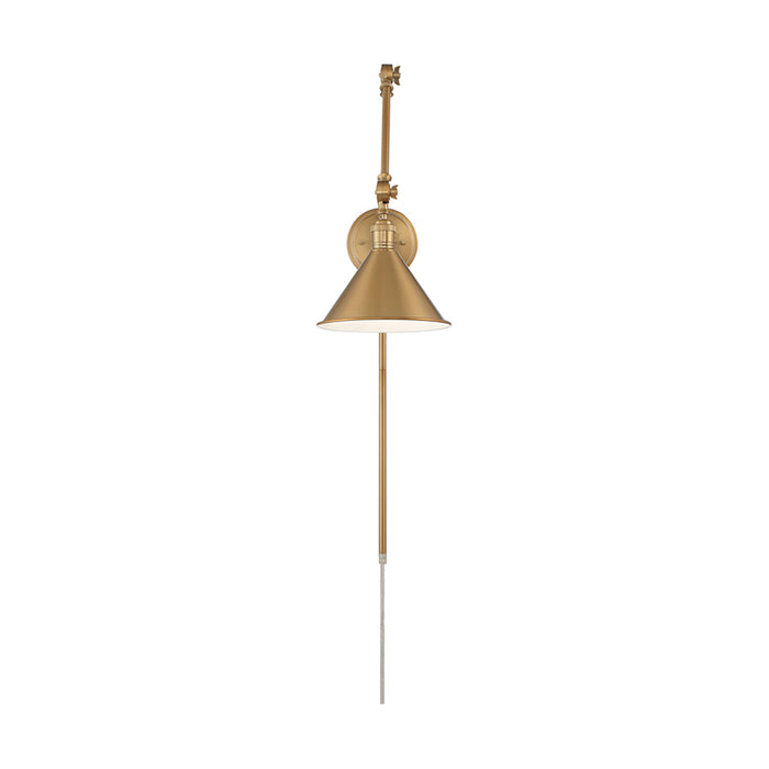 SATCO/NUVO Delancey Swing Arm Lamp Burnished Brass With Switch (60-7361)