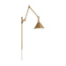 SATCO/NUVO Delancey Swing Arm Lamp Burnished Brass With Switch (60-7361)