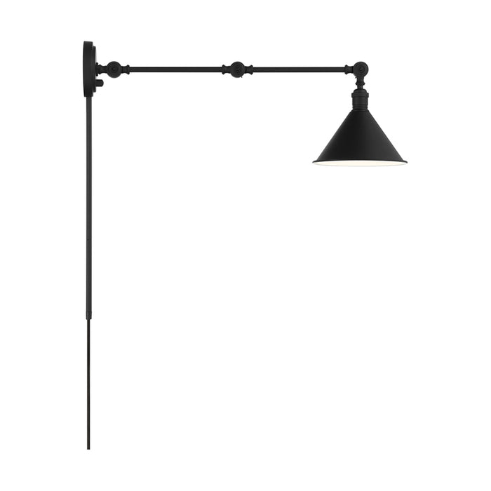 SATCO/NUVO Delancey Swing Arm Lamp Matte Black With Switch (60-7363)