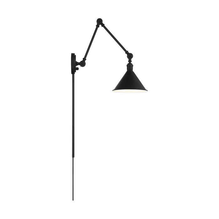 SATCO/NUVO Delancey Swing Arm Lamp Matte Black With Switch (60-7363)