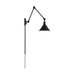 SATCO/NUVO Delancey Swing Arm Lamp Matte Black With Switch (60-7363)