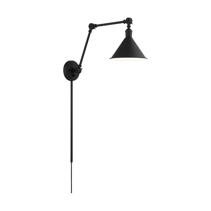 SATCO/NUVO Delancey Swing Arm Lamp Matte Black With Switch (60-7363)