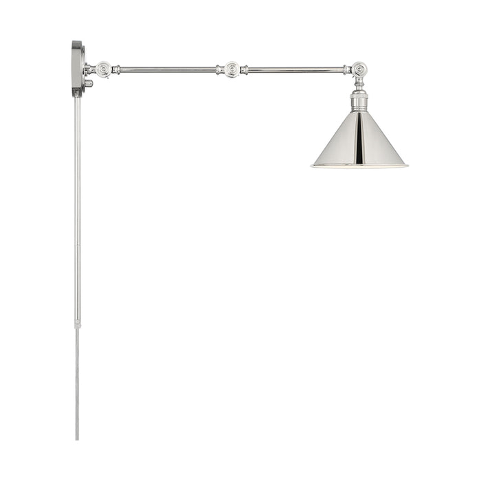 SATCO/NUVO Delancey Swing Arm Lamp Polished Nickel With Switch (60-7362)