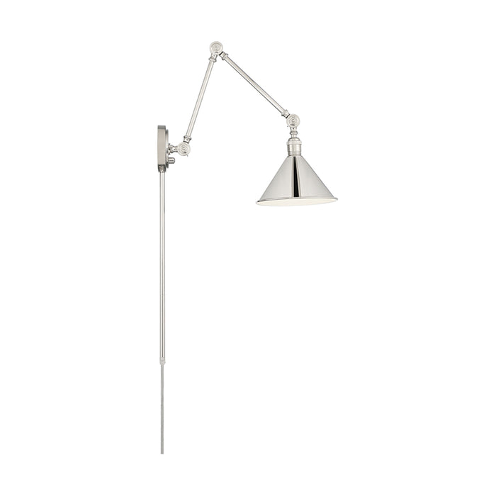 SATCO/NUVO Delancey Swing Arm Lamp Polished Nickel With Switch (60-7362)