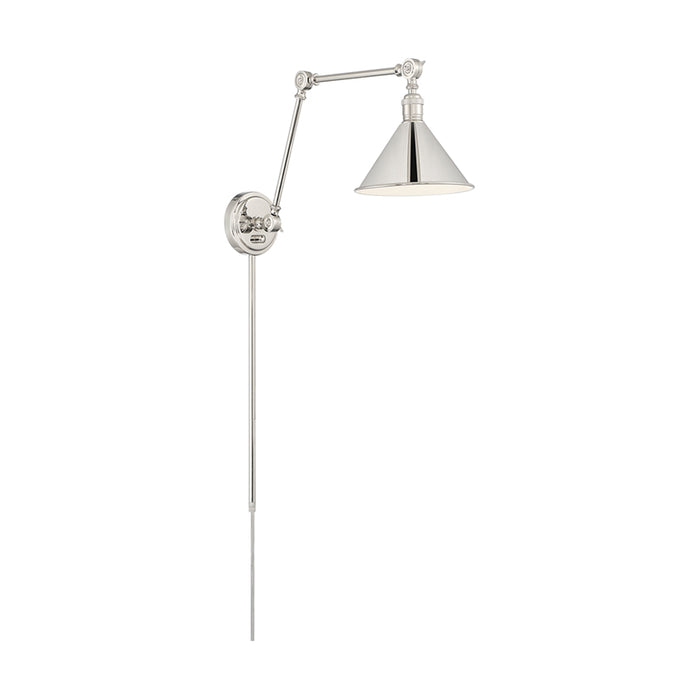 SATCO/NUVO Delancey Swing Arm Lamp Polished Nickel With Switch (60-7362)