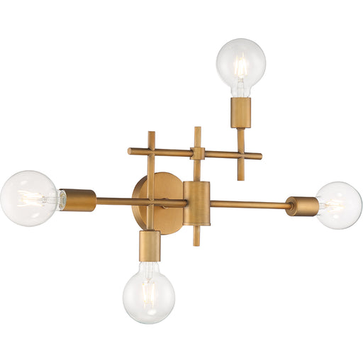 SATCO/NUVO Delphi 4-Light Vanity Aged Gold Finish (60-6871)