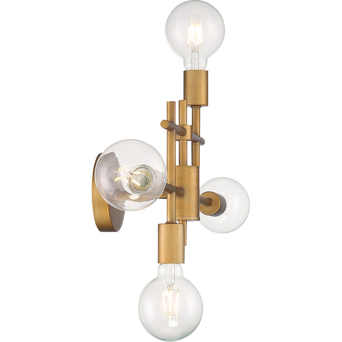 SATCO/NUVO Delphi 4-Light Vanity Aged Gold Finish (60-6871)