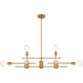 SATCO/NUVO Delphi 8-Light Island Pendant Fixture Aged Gold Finish (60-6872)