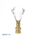 SATCO/NUVO Diamond Cut Crystal Finial 2-1/4 Inch Height 1/4-27 (90-1738)