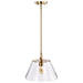SATCO/NUVO Dover 1-Light Medium Pendant Vintage Brass With Clear Glass (60-7413)