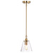SATCO/NUVO Dover 1-Light Small Pendant Vintage Brass With Clear Glass (60-7410)