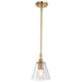 SATCO/NUVO Dover 1-Light Small Pendant Vintage Brass With Clear Glass (60-7410)