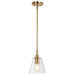 SATCO/NUVO Dover 1-Light Small Pendant Vintage Brass With Clear Glass (60-7410)