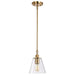 SATCO/NUVO Dover 1-Light Small Pendant Vintage Brass With Clear Glass (60-7410)