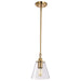 SATCO/NUVO Dover 1-Light Small Pendant Vintage Brass With Clear Glass (60-7410)