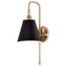 SATCO/NUVO Dover 1-Light Wall Sconce Black With Vintage Brass (60-7445)