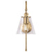 SATCO/NUVO Dover 1-Light Wall Sconce Vintage Brass With Clear Glass (60-7449)