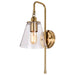 SATCO/NUVO Dover 1-Light Wall Sconce Vintage Brass With Clear Glass (60-7449)