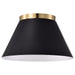 SATCO/NUVO Dover 2-Light Small Flush Mount Black With Vintage Brass (60-7417)