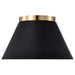 SATCO/NUVO Dover 2-Light Small Flush Mount Black With Vintage Brass (60-7417)