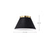 SATCO/NUVO Dover 2-Light Small Flush Mount Black With Vintage Brass (60-7417)