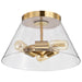 SATCO/NUVO Dover 2-Light Small Flush Mount Vintage Brass With Clear Glass (60-7419)
