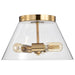 SATCO/NUVO Dover 2-Light Small Flush Mount Vintage Brass With Clear Glass (60-7419)