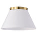 SATCO/NUVO Dover 2-Light Small Flush Mount White With Vintage Brass (60-7418)