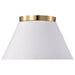 SATCO/NUVO Dover 2-Light Small Flush Mount White With Vintage Brass (60-7418)